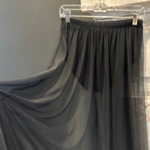 Elegant Black Sheer Skirt